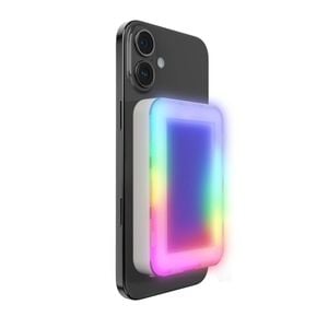 Laser 5000mAh Wireless Power Bank with Selfie Light (White)