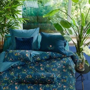 Pip Studio Super King Bed Singerie Dark Blue Cotton Quilt Cover Set