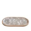 J.Elliot Home Bindi Oval 36x20cm Serving Tray - Grey Beige