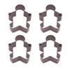 4x R&m Gingerbread Man Cookie Cutter Polyresin Coated Steel Mould 12.75cm Brn