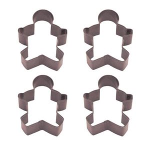 4x R&m Gingerbread Man Cookie Cutter Polyresin Coated Steel Mould 12.75cm Brn