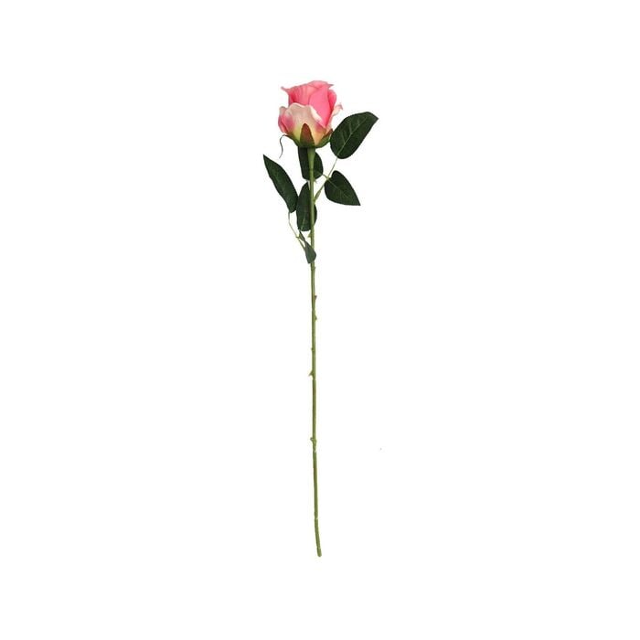 50cm Pink Rose Bud Artificial Flower