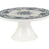 Casa Domani Rosetta Footed Cake Stand Antique Blue Serveware 20cm