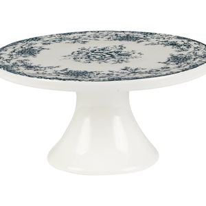 Casa Domani Rosetta Footed Cake Stand Antique Blue Serveware 20cm