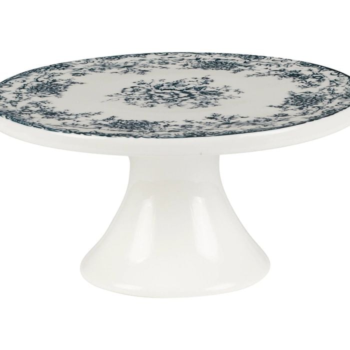 Casa Domani Rosetta Footed Cake Stand Antique Blue Serveware 20cm