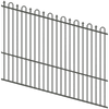 ProtectorAl 1201-2400W x 1800H Woodland Grey Loop & Spear Top Pool Fence Panel Raked Up to 15º