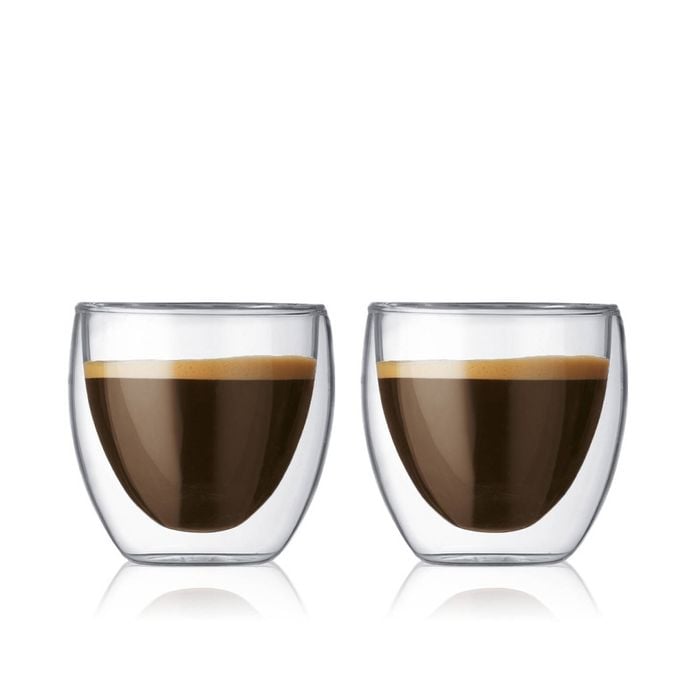 Bodum 0.08 L Transparent Pavina 2 Pcs Glass, Double Wall, Extra Small, 0.08 L, 2.5 Oz 1 Pcs