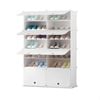 SOGA 7 Tier 2 Column Shoe Rack White