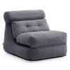 Bellos Living Corduroy Lounge Chair Single Sofa Bed in Grey