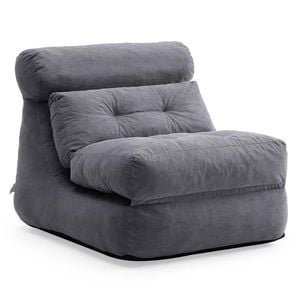 Bellos Living Corduroy Lounge Chair Single Sofa Bed in Grey