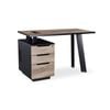 Modern Furniture ARTO Single Workstation Desk with Left Cabinet 120cm Oak&Black