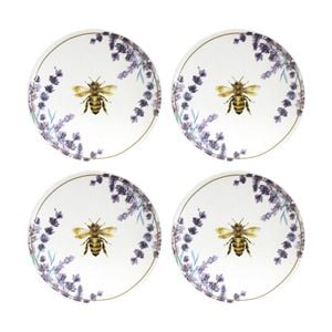 4pk Lvd Wildflower Bee Ceramic Kitchen Trinket Tray Gift Dish 10cm