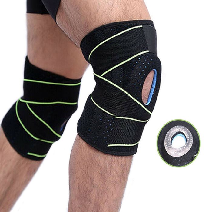 Fitness Master Gel Silicone Knee Support Brace Compression Strap Arthritis Pad Comfort Relief
