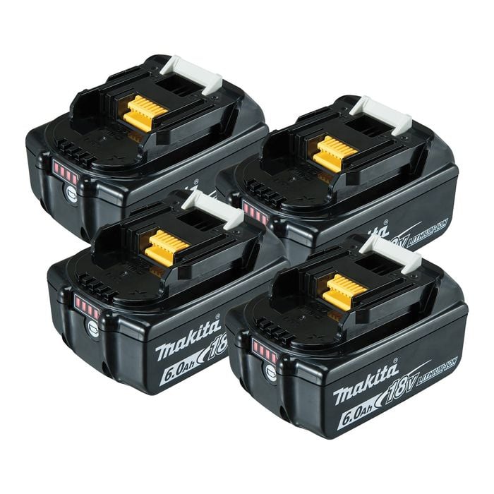 Makita 18V 6.0Ah Four Pack B-90928