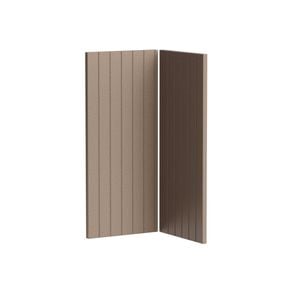 Kaboodle Raw Board V-Groove Corner Base Cabinet Doors - 2 Pack