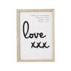 Emporium Love Plaque White/Black 26x1.5x36cm