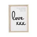 Emporium Love Plaque White/Black 26x1.5x36cm