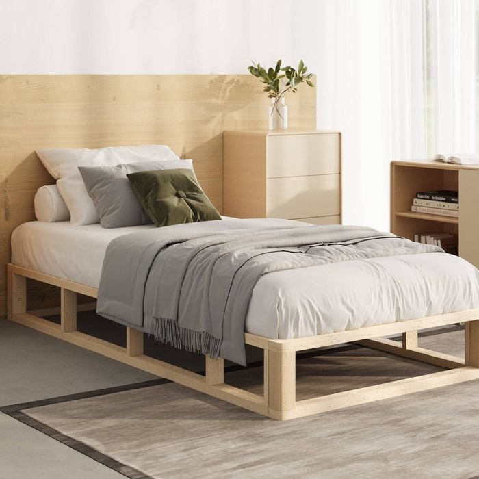 Oikiture Wooden Bed Frame Base-Single