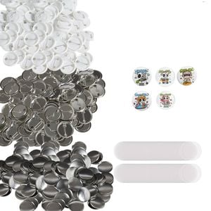 VEVOR 32mm Pin Back Button Parts 500 Sets DIY with Metal Top For Gifts Presents