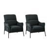 Oikiture Set of 2 Armchair Corduroy Fabric Lounge Chair Accent Chair