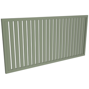 ProtectorAl 1001 - 2000 x 300 - 1000mm Pale Eucalypt Vertical 18mm Gap Aluminium Welded Slat Panel