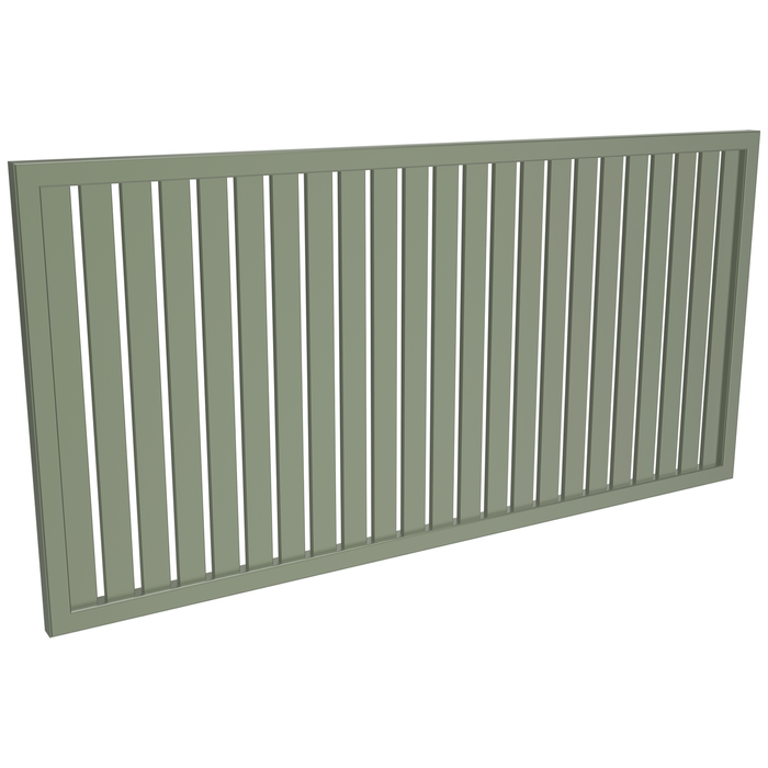 ProtectorAl 1001 - 2000 x 300 - 1000mm Pale Eucalypt Vertical 18mm Gap Aluminium Welded Slat Panel