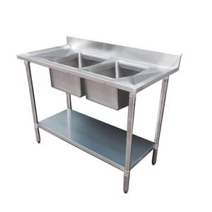 Modular Systems Double Sink Bench Centre 2400x700x900mm 2400-7-dsbc