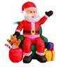 SplendidLiving 7.5FT Giant Inflatable Santa Claus Christmas Blow Up Outdoor Garden Decoration LED Light