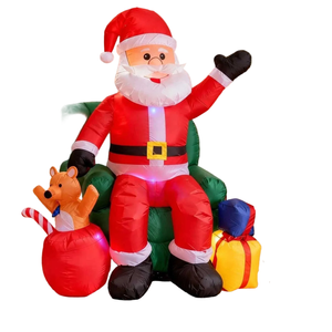 SplendidLiving 7.5FT Giant Inflatable Santa Claus Christmas Blow Up Outdoor Garden Decoration LED Light