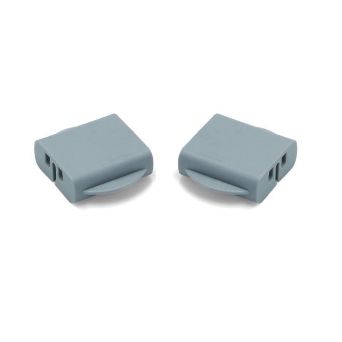 x2 Genuine Dishwasher Basket Rail End Caps - Front Retainers SET 768610309, suits Smeg