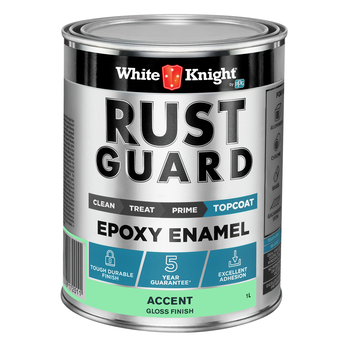 White Knight Rust Guard 1L Accent Gloss Epoxy Enamel Paint - Bunnings ...