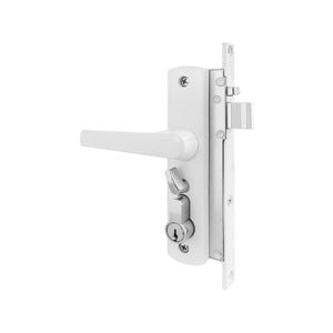 Rolltrak White Keyed Hinged Screen Door Lock