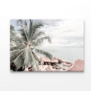 Palm Tree with Sea  Print 100% Australian Made 50 x 40cm  (Acrylic)