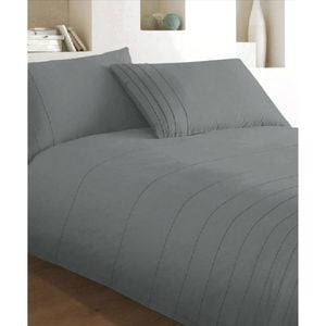 Bloomington 250TC Brooklyn 100% Cotton Quilt Cover Set Charcoal Double