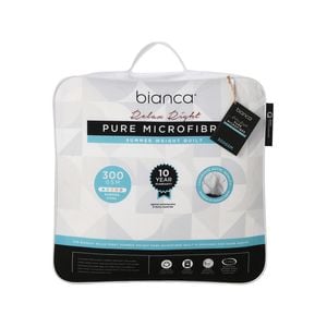 Relax Right Pure Microfibre Quilt 300gsm White - King Bed