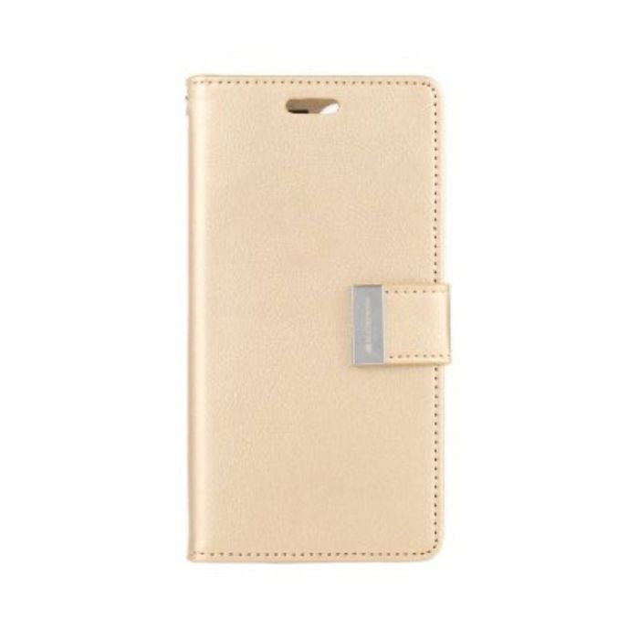 Goospery Rich Diary for iPhone 16 Plus - Gold