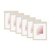 6PK Braz Paris Image Photo Document Display Frame 15x20cm Beech
