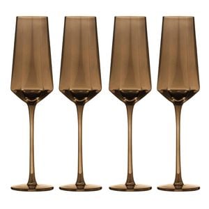 Tempa Jaxon Set of 4 Champagne Glasses 250ml Espresso