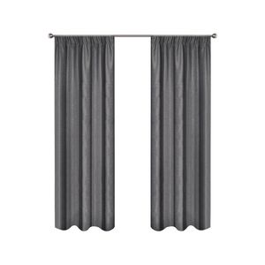 Smart Home Products 190 x 220cm Urban Pencil Pleat Room Darkening Curtain - 2 Pack - Charcoal