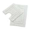 2pc Renee Taylor Tufted Bath/Contour Mat Set Cotton 2200GSM Toilet/Shower Vapour