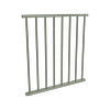 ProtectorAl 0350 - 900 mm W x 950 mm H Pale Eucalypt Aluminium Flat Top Round Picket Balustrade Panel