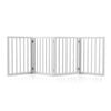 Petzly Pet Gate Dog Fence Safety Barrier Security Door 4 Panel 61cm White