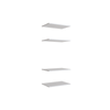 Lugna White 4 Shelf Insert Kit – Fits 600 x 380mm Cabinet Shell