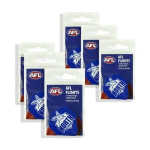 6x 3pc AFL Dart Flights Kangaroos North Melbourne Team Metronic England Made