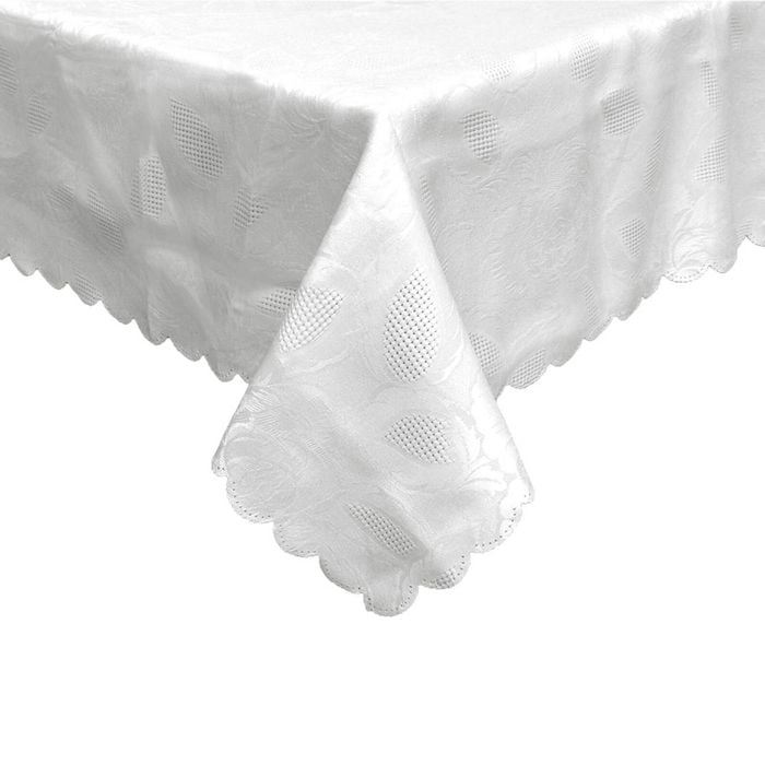 Emida Rosie Off White Luxury Jacquard Tablecloth 150 x 210 cm
