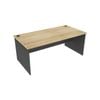 UBIZ Furniture Xavier Wooden Executive Straight Work Computer Office Desk 180cm - Oak & Ironstone
