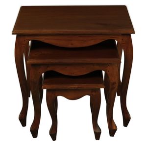 Centrum Furniture Queen Anne Nesting Table - Set of 3 - Mahogany
