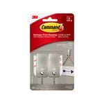 Command™ Adhesive Small Brushed Nickel Hooks