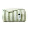 Dreamaker Linea Sherpa & Faux Fur Electric Heated Throw Blanket Olive 130x160cm | Safety Overheat Protection & Machine Washable