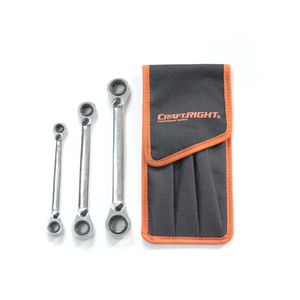 Craftright 3 Piece 4 In 1 Reverse Combination Wrench Set
